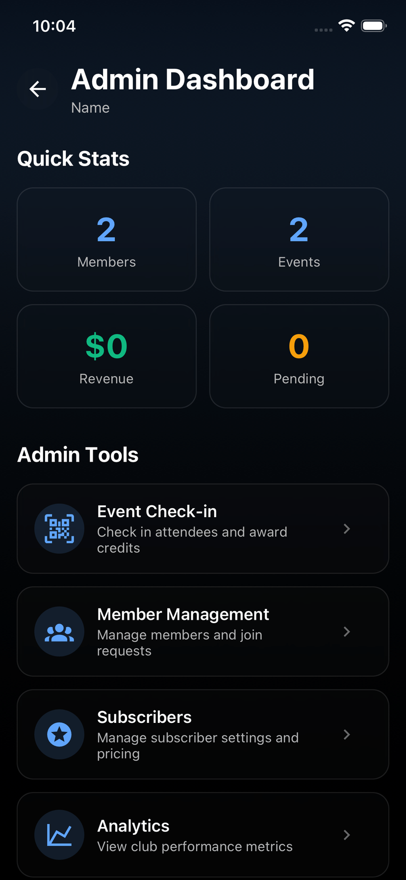 Admin Dashboard