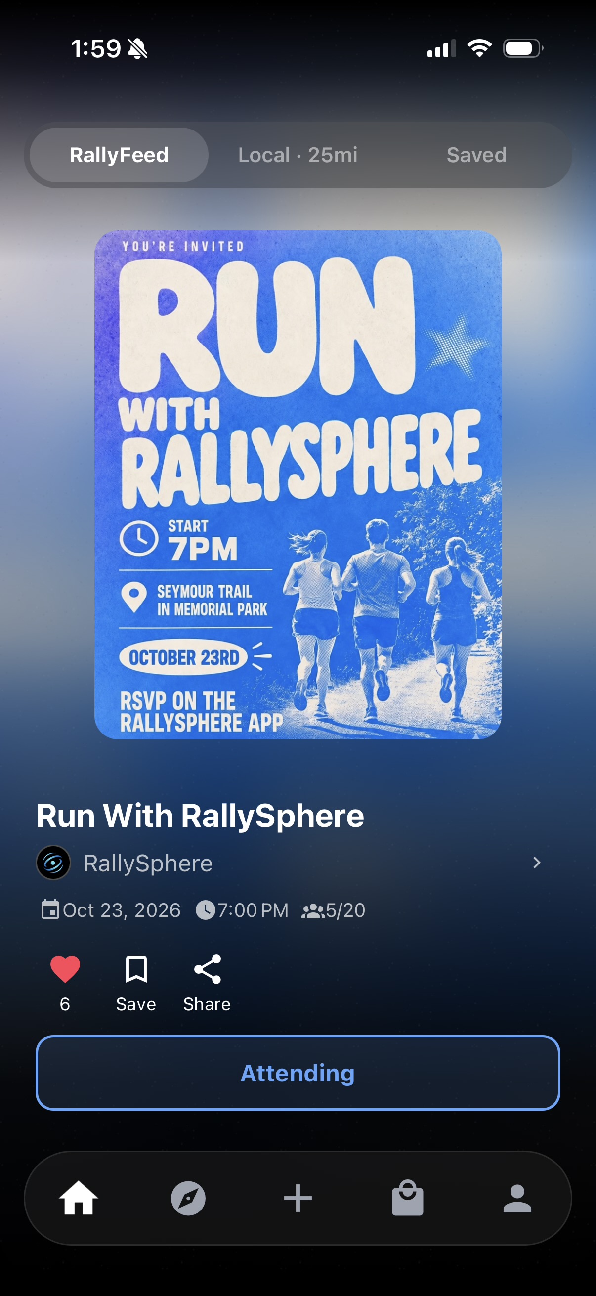 RallySphere Home Feed